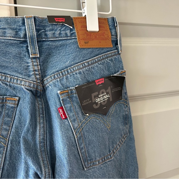 NWT Levi’s 501 High Rise Straight Jeans Free People - Picture 6 of 7